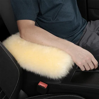 1PC Car Armrest Anti-hair Cushion Plush 1