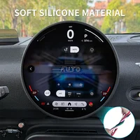 Protecteur d'écran pour Mini Cooper F65 F66 U25 J01 J05 F67 Countryman, contrôle Central de voiture, Navigation, anneau en Silicone, accessoires 4