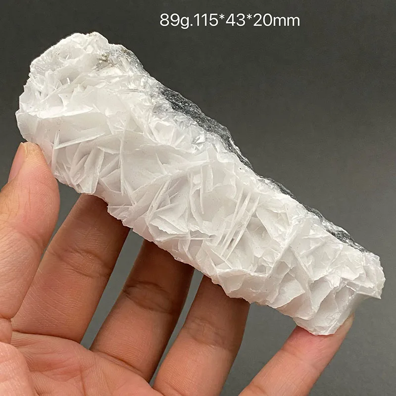 100% natural white flake calcite (fluorescent effect pink) raw stone mineral specimen healing crystal stone gemstone collection