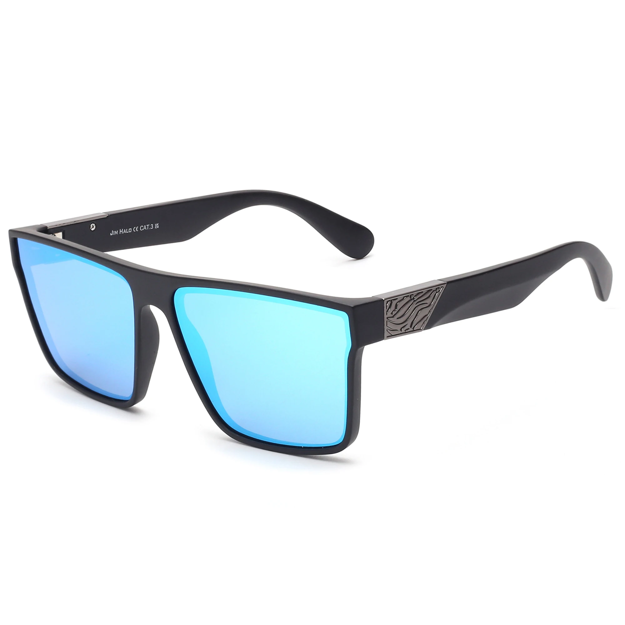Amazon.com: JIM HALO Square Polarized Sunglasses Black + Shield Sunglasses  Tortoise Frame Grey Lens : Clothing, Shoes & Jewelry
