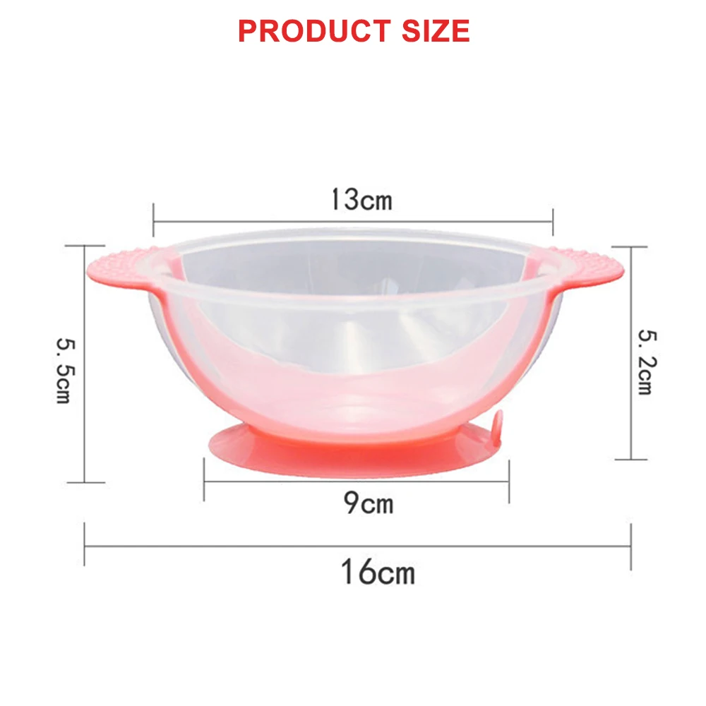 3 PCS Baby Learnning Dishes With Suction Cup Assist food Bowl Temperature Sensing Spoon Drop Baby Spoon Bowl Set Tableware