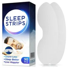 

90 Pcs Anti-snoring Sleep Strips Mouth Tape Snore Stopper Nasal Lip Stickers for Improving Better Nighttime Sleeping Health