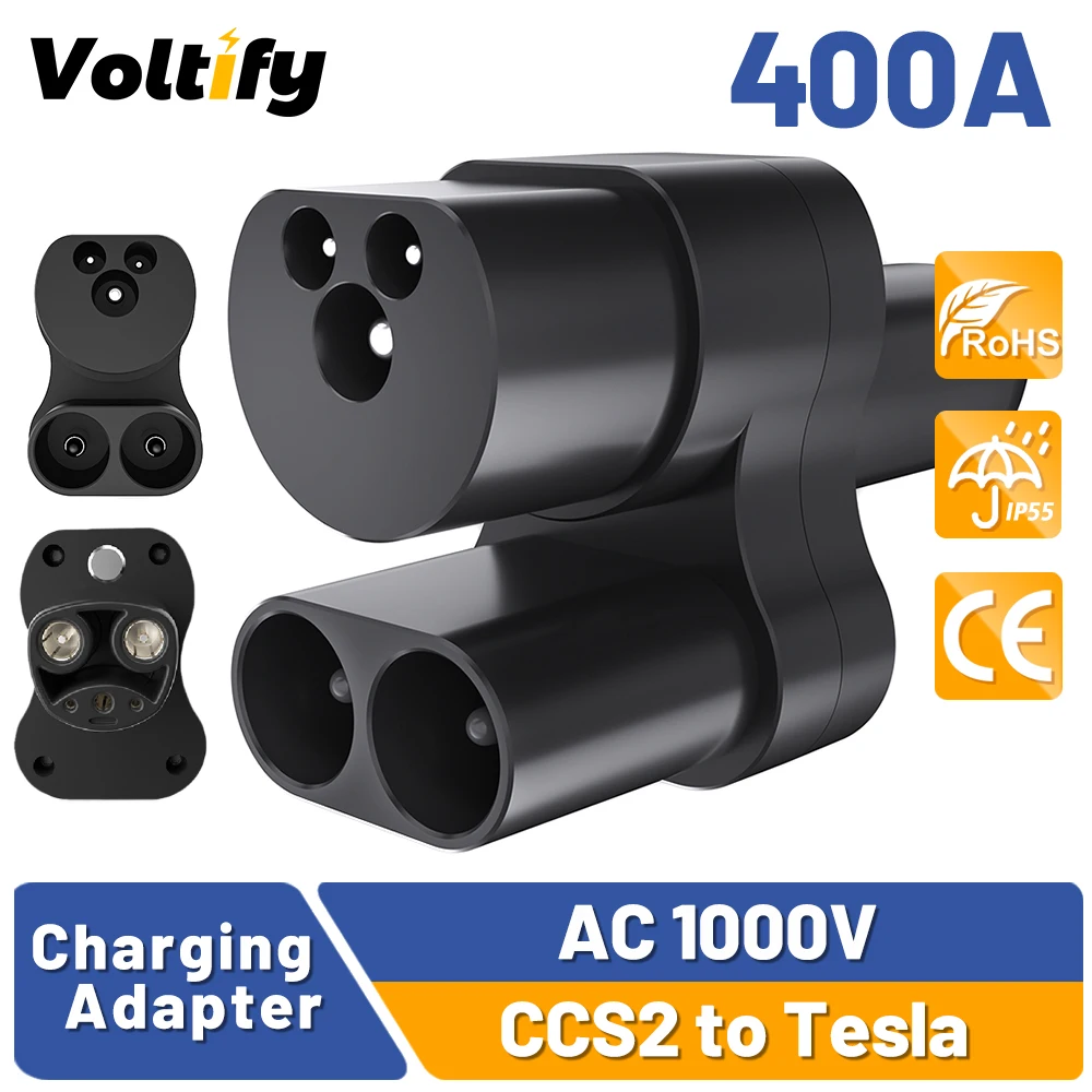 CCS2toTeslaEVChargerAdapter400A1000VElectricVehicleDC