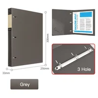 3 Hole Ring Binders File Folder Loose-leaf Binder Morandi Color Waterproof Document A4 Paper Storage 6