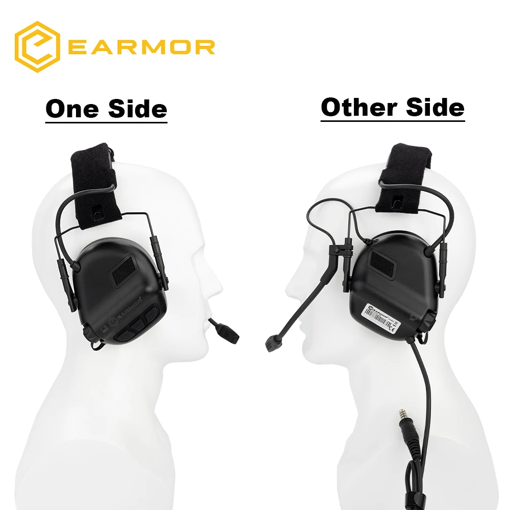 Upgrade EARMOR M32SE Tactical Helmet Headphones Electronic Shooting Earmuffs Equipped with ARC Helmet Rail Adapter