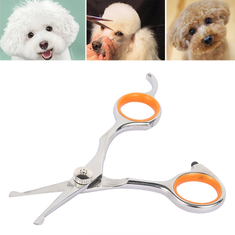 Professional Pet Hair Scissor Stainless Steel Durable Safety Rounded Tips Cat Dog Hair Cutting Tools Pets Grooming Scissors 1Pc dog grooming scissors dog grooming scissors kit