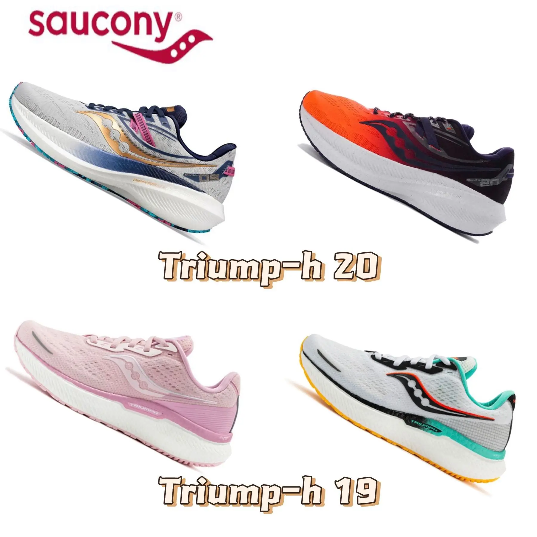 Saucony Victory 19 E Saucony Victory 20 Scarpe Da Corsa Coppia Sport Scarpe Da Corsa All'Aperto Scarpe Da Ginnastica Assorbenti Da Pista