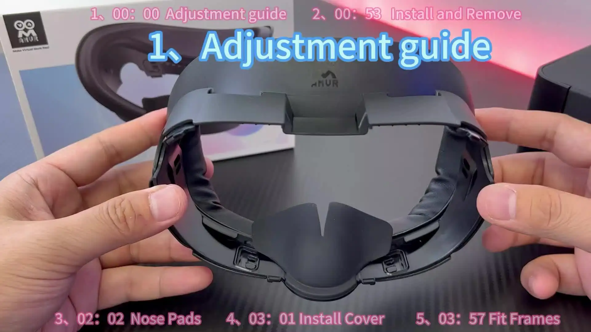 AMVR Housse Silicone Face Cover Pour Meta Quest 3S - Sweatproof Face Pad Gris - Expérience VR Immersive