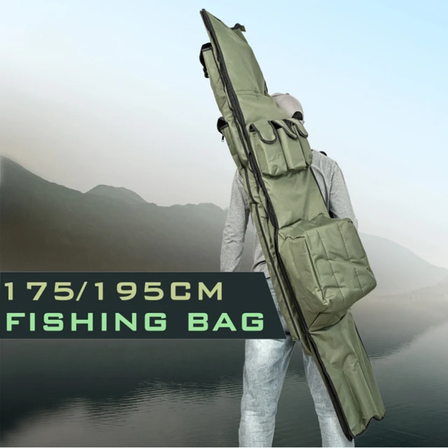 175/195cm Carp Fishing Rod Long Bag 1000d Oxford Protable Foldable Large  Waterproof Fishing Lure Tackle Storage Case Men Xa122g - Fishing Bags -  AliExpress