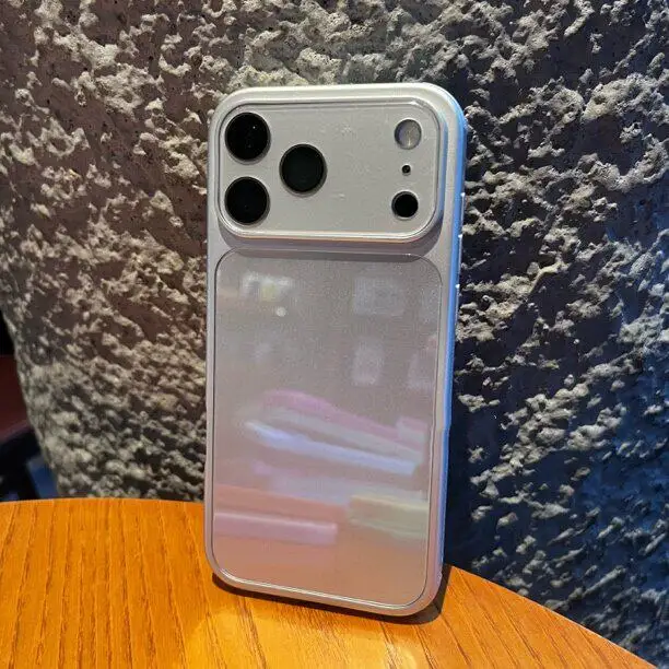 Glossy Tempered Glass Phone Case with Crystal Lens Protection and Shockproof Bumper