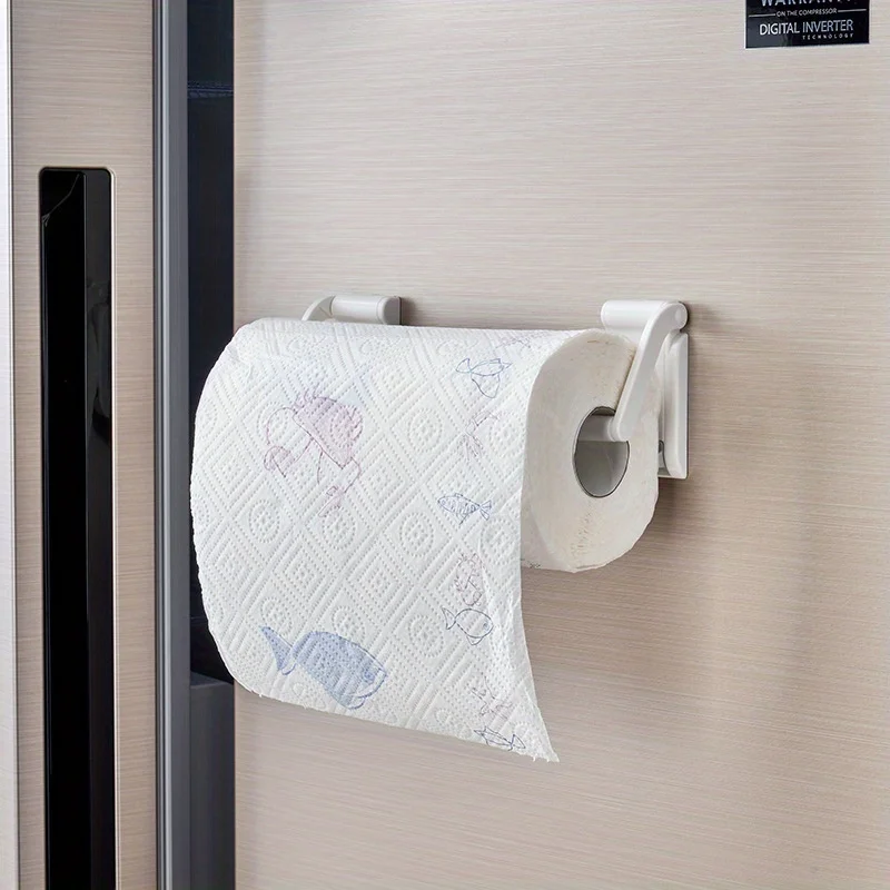 1pcStrong Magnetic Paper Towel Holder for Refrigerator, Grill, Garage, and Shop-Holds Large Paper Towels and Tissues with Ease