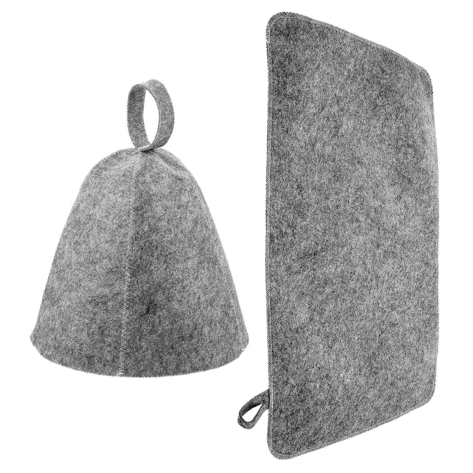 

1 Set of Water Absorbent Sauna Hat Cushion Set Comfortable Sauna Cap Kit Sauna Cap Pad Set