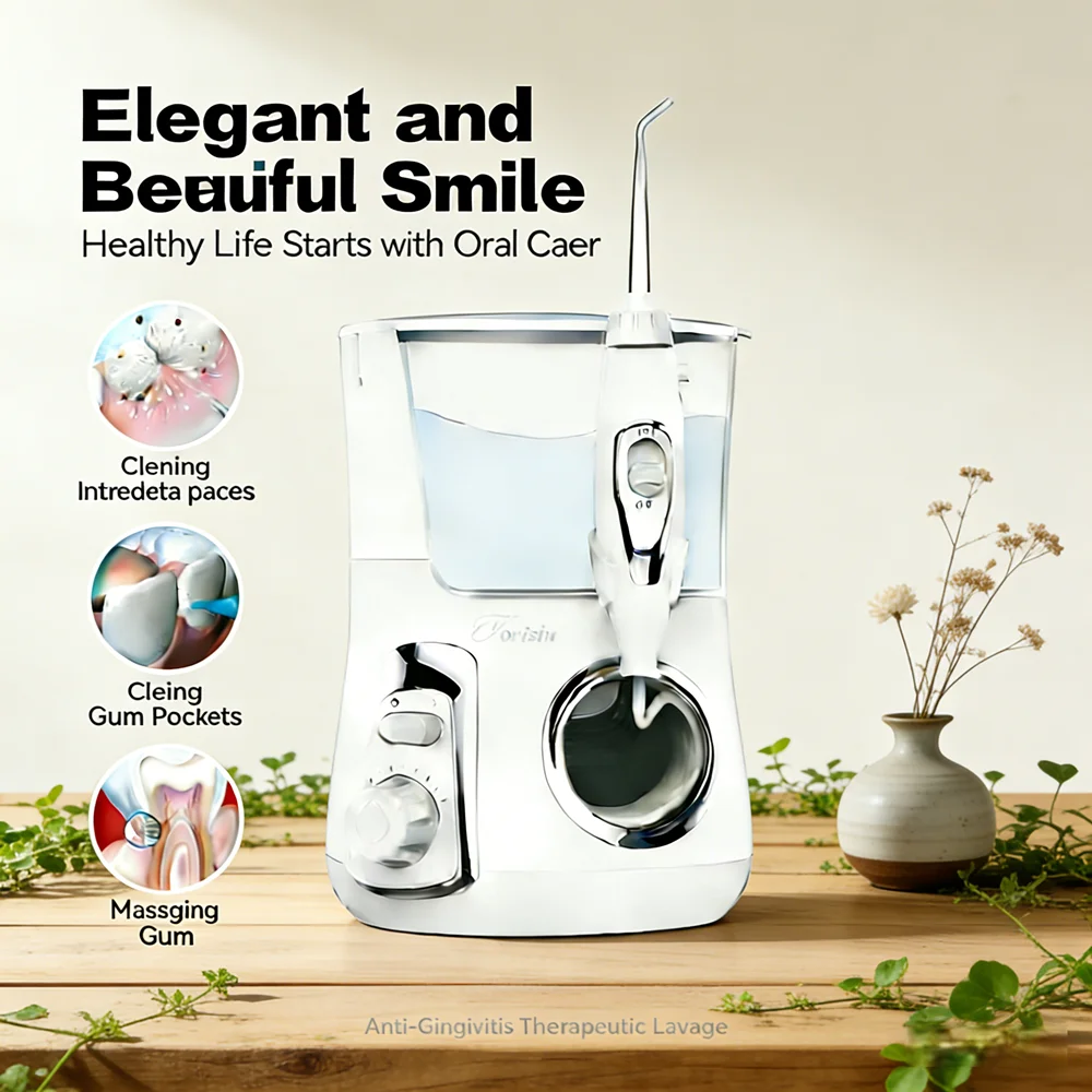 10가지 모드 5개 노즐 구강 관리 워터 플로셔, 800ML 대용량 가정용 스파 및..