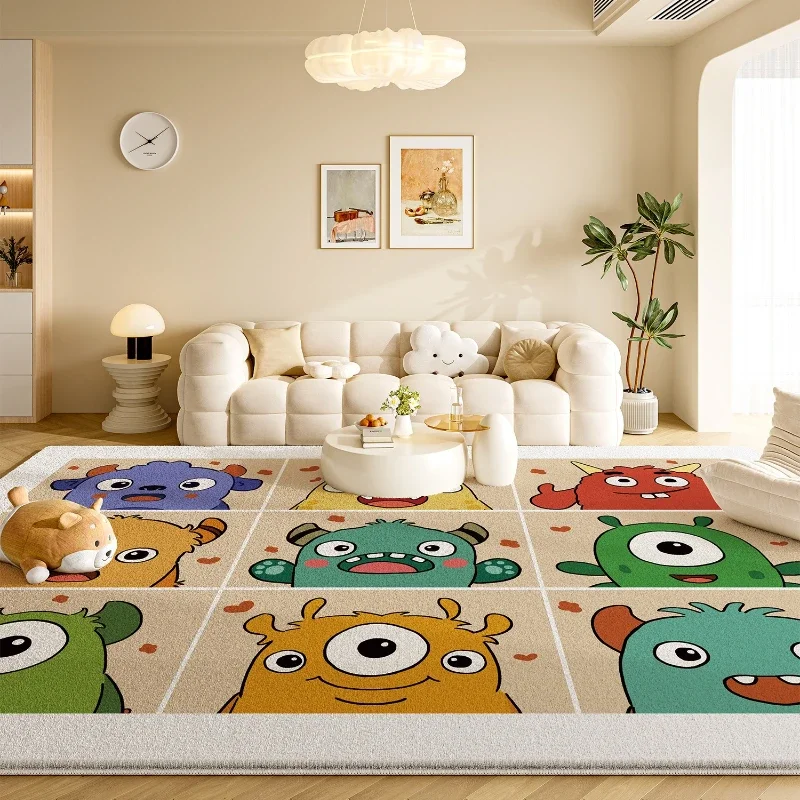 Cute Living Room Carpet Large Area Cartoon Bedroom Bedside Plush Rug Colorful Fashion Coffee Table Soft Floor Mats Ковер Tapete 2