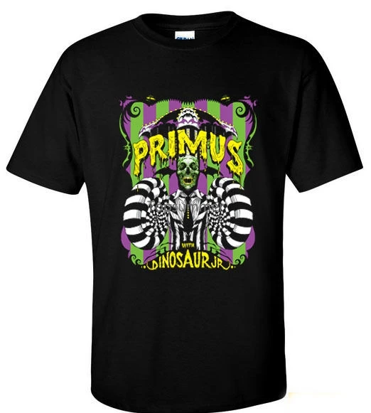 

2017 Newest Brand Primus With Dinosaur Jr Tour Concert Experimental Rock Printed T Shirt Fashion Tops Short Sleeve Tees