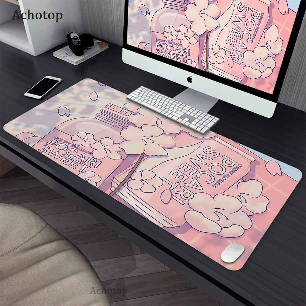thumbnail image 1 of Alfombrilla de ratón para juegos con flor de cerezo rosa, 1000x500, alfombrilla de ratón para ordenador, alfombrilla grande para ratón XXL, alfombrillas de escritorio Kawaii para jugadores de PC, 1 of 5