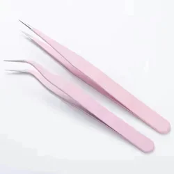 Set of 2 Macaron - Colored Tweezers for DIY Decorative Journals and Scrapbooking (Pink set)