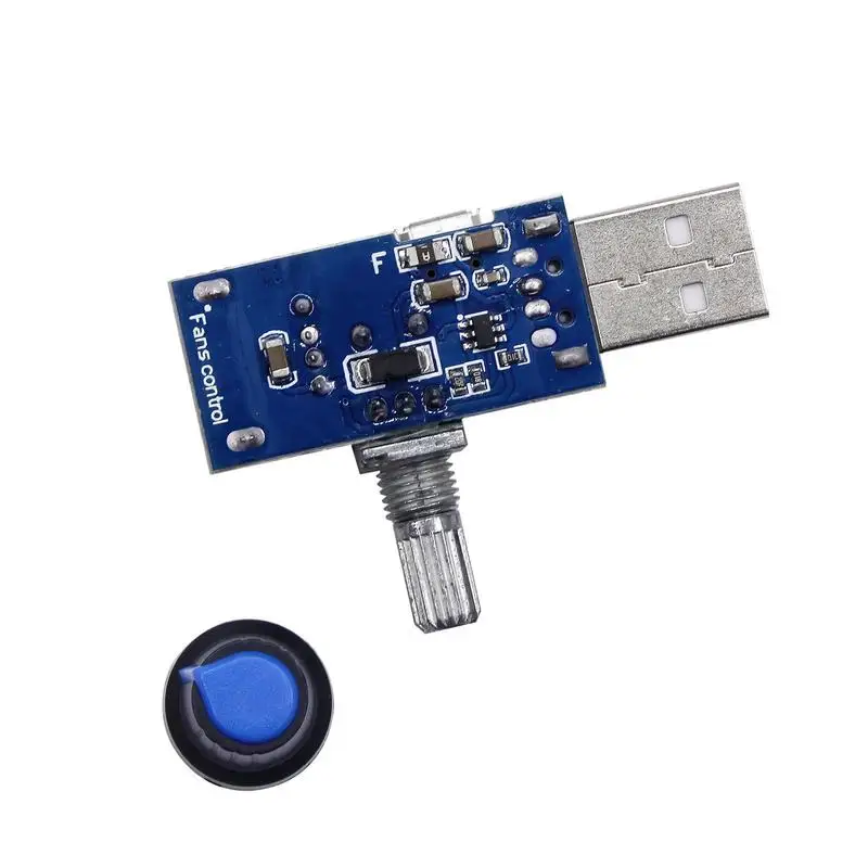 USB Fan Controller USB Fan Stepless Speed Controller 5W Regulator Speed Control Knob Multi Gear DC 4-12V To 2.5-8V USB Fan Governor With Switch