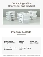 Conteneurs à légumes scellés pour aliments de cuisine, fruits frais, légumes, Steak, viande, boîte de rangement, organisateur, accessoires de réfrigérateur 6
