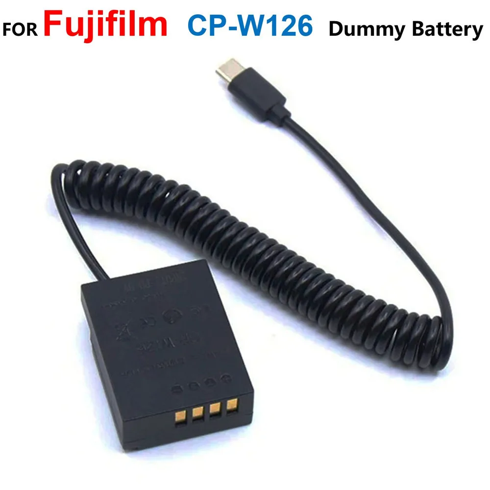 Cp-W126 Np-W126 Batteria Falsa Adattatore Per Cavo Di Alimentazione Usb C Pd Per Fujifilm Xh1 X-A2 X-A1 Xa5 Xh1 Xt200 X-T1 X-T2 X-T3 X100F