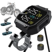 Motorcycle TPMS Tire Pressure Monitoring System with 2 Sensors Wireless Tire Pressure Monitoring System Motorcycle Accessories