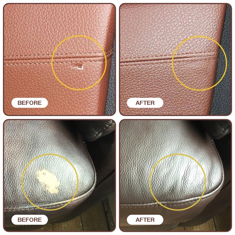 Car Restorer Paste Liquid Skin Leather Repair Kit No Heat Leather Repair Tool Auto Car Seat Sofa Coats Holes Scratch Cracks Rips Restorer Cream