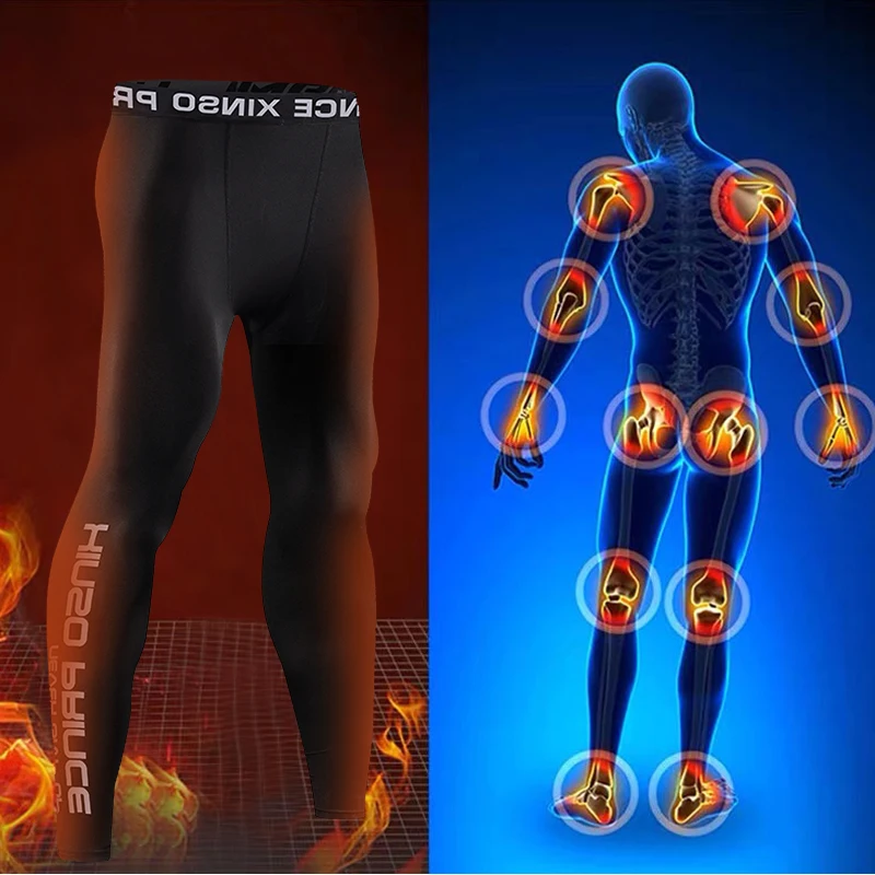 Men's Thermal Underwear Pants Winter Thick Fleece Lined Long Johns Warm Leggings Base Layer Bottoms Keep Warm Compression Tights compression pants warm pants sports leggings
