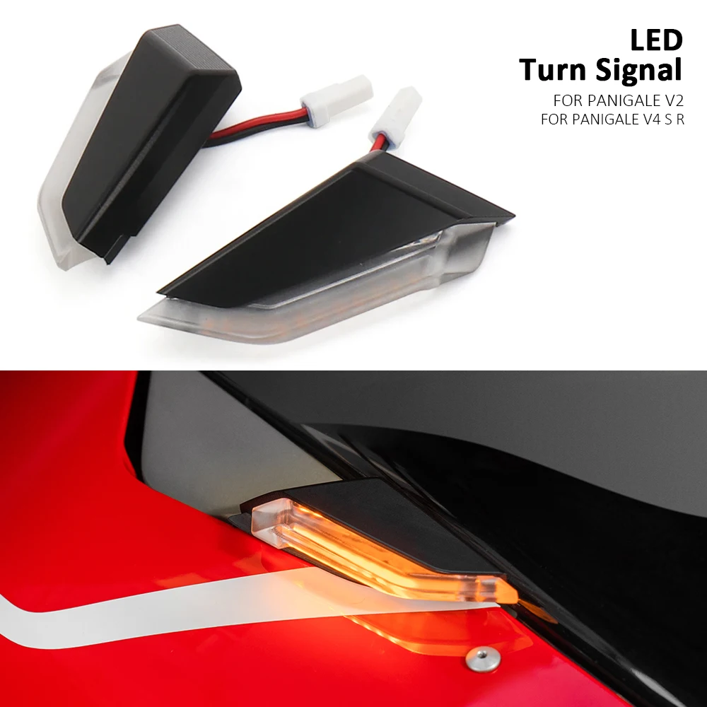 

Motorcycle Accessories Light Front Turn Signal Flasher Indicator Lamp Mirrors LED For DUCATI Panigale V4 V4S V4R PANIGALE V2