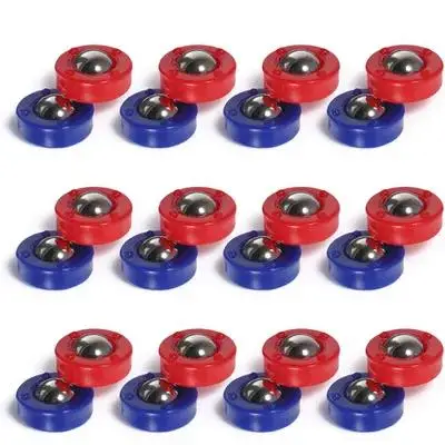 24Pcs 셔플보드 퍽 플라스틱 스틸 미니 컬링 보드 게임 교체용 롤러 테이블탑 실내 야외 놀이 세트
