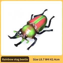Lifelike Beetle Figures - Educational Toy & Garden Decoration (Rainbow stag beetle)