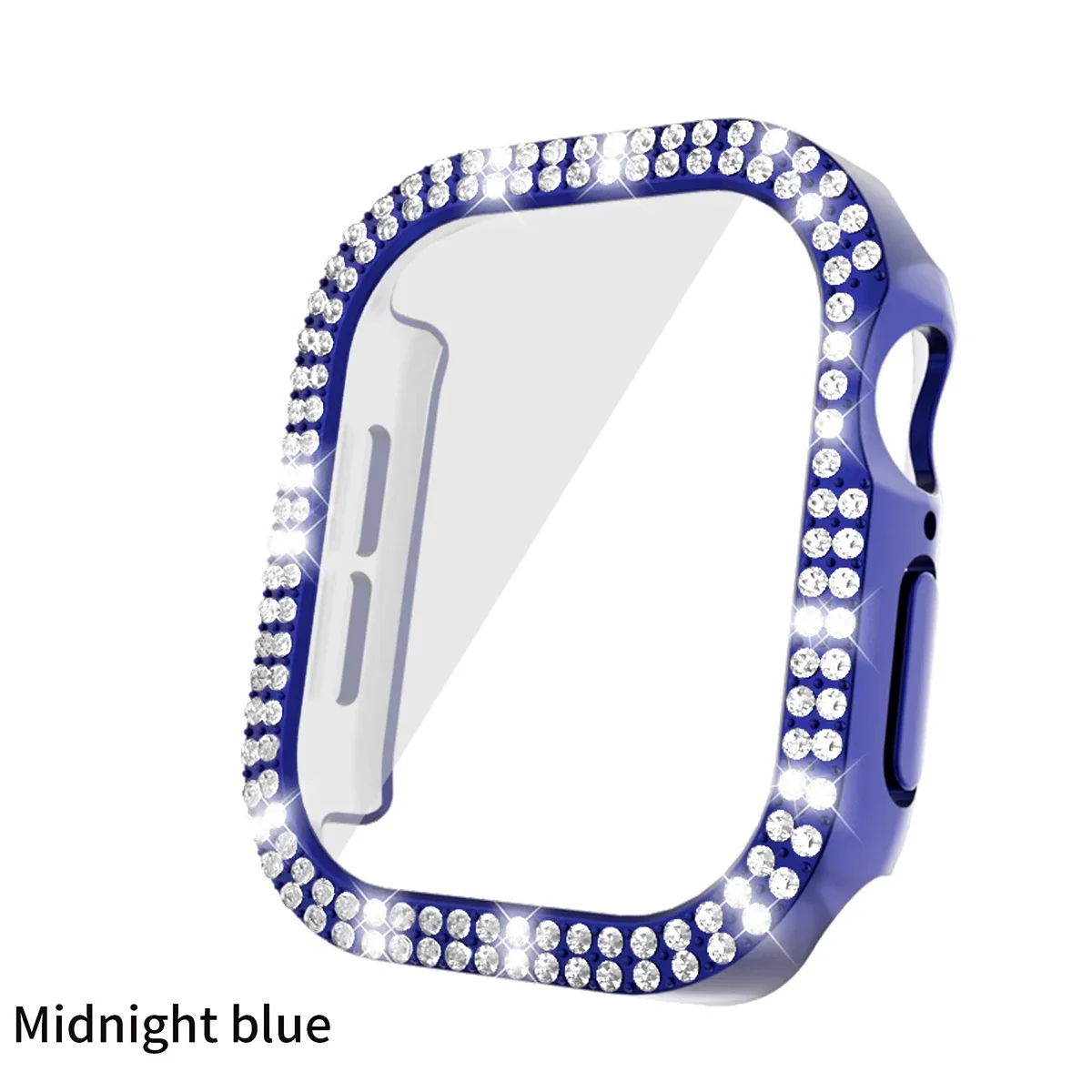 Luxury Diamond Hard PC Bumper with Screen Protector for Smartwatch - Bling Glass+Cover