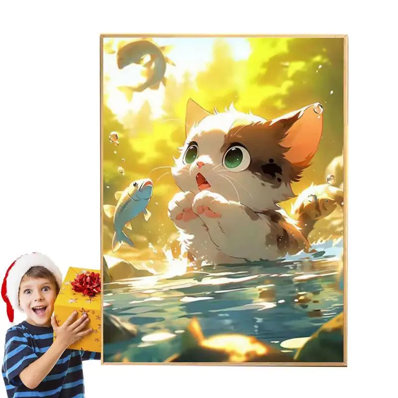 

Картина по номерам, кот, масло, фотография, набор для взрослых, краска по номерам, наборы для начинающих и детей, веселая и расслабляющая картина «сделай сам»