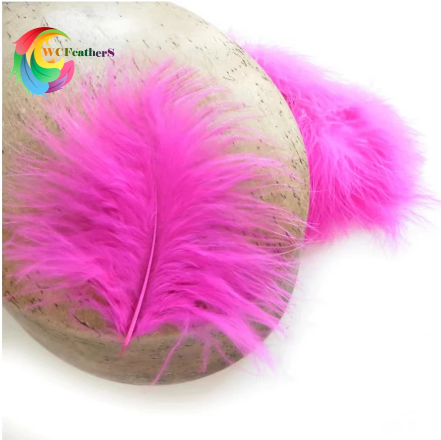 Wholesale 8-12cm Colored Feathers Turkey Marabou Fly Tying Feathers  Fluffy Plume Wedding Party DIY Jewelry Decor Accessories