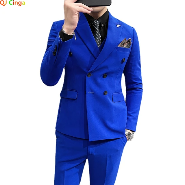 3 Piece Slim Fit Suits for Men Wedding Suit One Button Blazer Single  Breasted Prom Evening Party Suit 2022, Royal Blue, XX-Large : :  Clothing, Shoes & Accessories