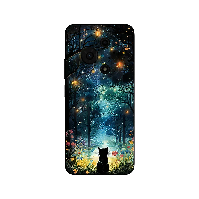 Floral Wolf Soft Silicone Phone Cover