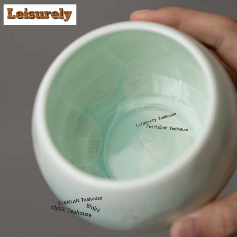 170ml Crystal Glaze Teacup Traditional Tea Bowl Cute Cup Tea-tasting Fragrance Cup Jianzhan Master Cups Tea Ceremony Ornaments