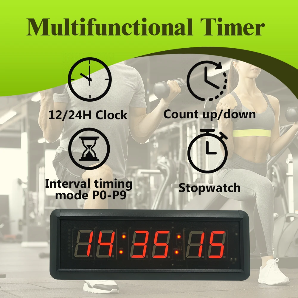 スポーツタイマー、 4 インチのプログラム可能な LED インターバル