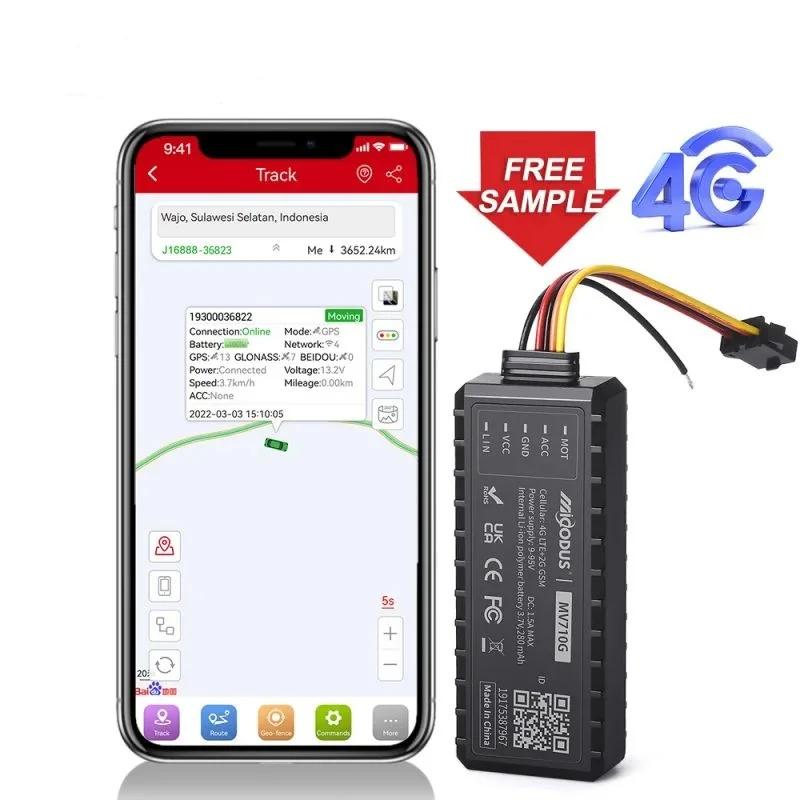 MiCODUS MV710G Vehicle Location Real Time Remote Engine Cut Off Car Tracking Device Rastreador Mini 4G Motorcycle GPS Tracker