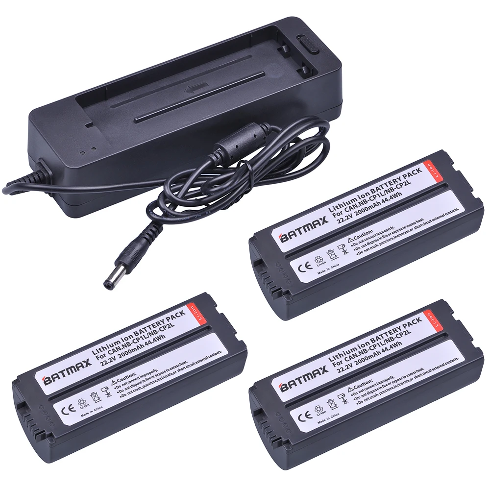 Batmax NB-CP2L NB-CP2LH Battery NB-CP1L and Charger for Canon