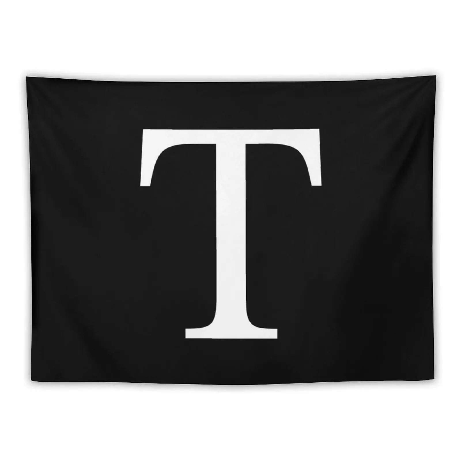 

Black Basic Monogram T Tapestry Aesthetics For Room Decorative Wall Murals Room Decor Korean Style Tapestry
