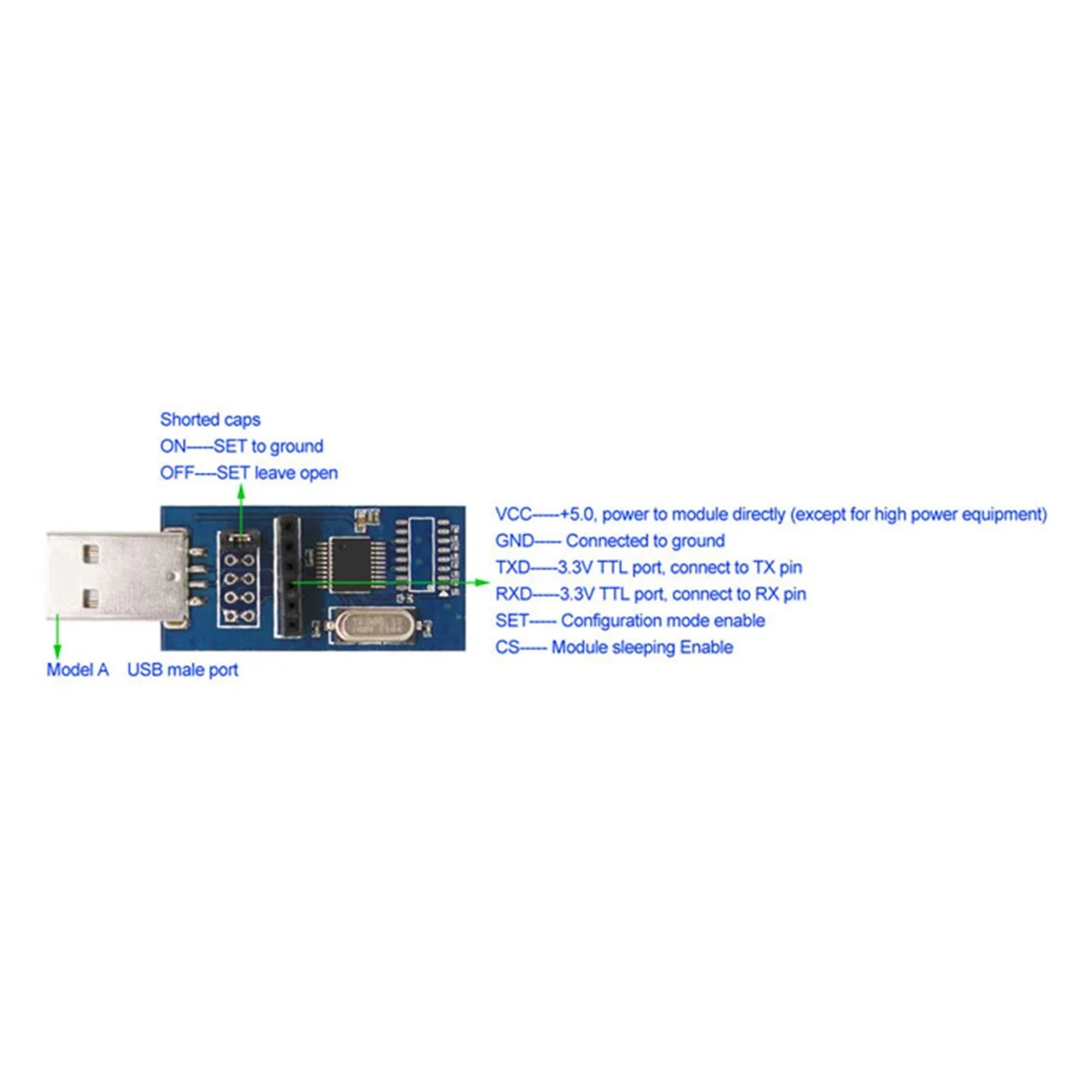 Radios-SA828 VHF Embedded Walkie Talkie Module, Frequência 134MHz a 174MHz, 1W, 3-5Km