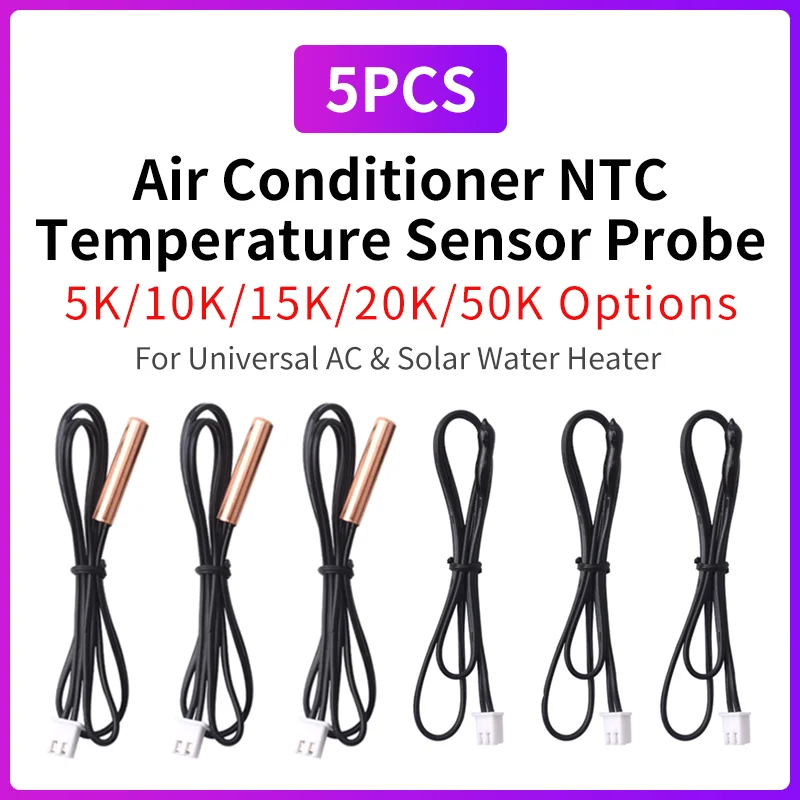 เซ็นเซอร์วัดอุณหภูมิ NTC หัวทองแดงหุ้มยาง สำหรับระบบพลังงานแสงอาทิตย์