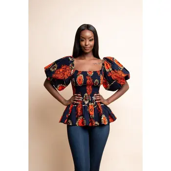 Alternative view of Simisola Lantern Sleeve Print Top