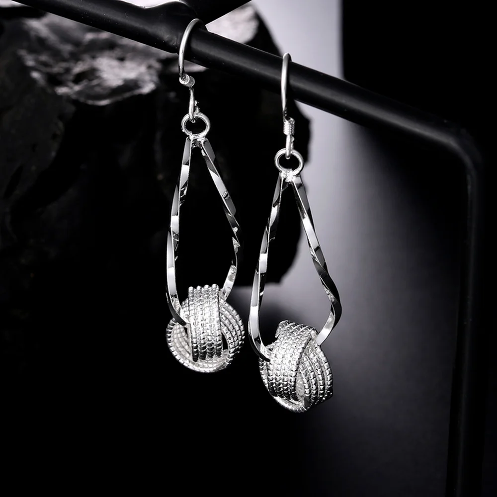 

Женские серьги-подвески из серебра 925 пробы, 57 мм