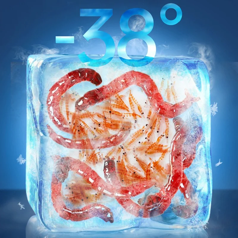 100g Krill Red Worm Fishing Baits Strong Fishy Smell Carp Fishing Bait Freshwater Fish Lure Red Worm Fresh Shrimp Powder Bait 6