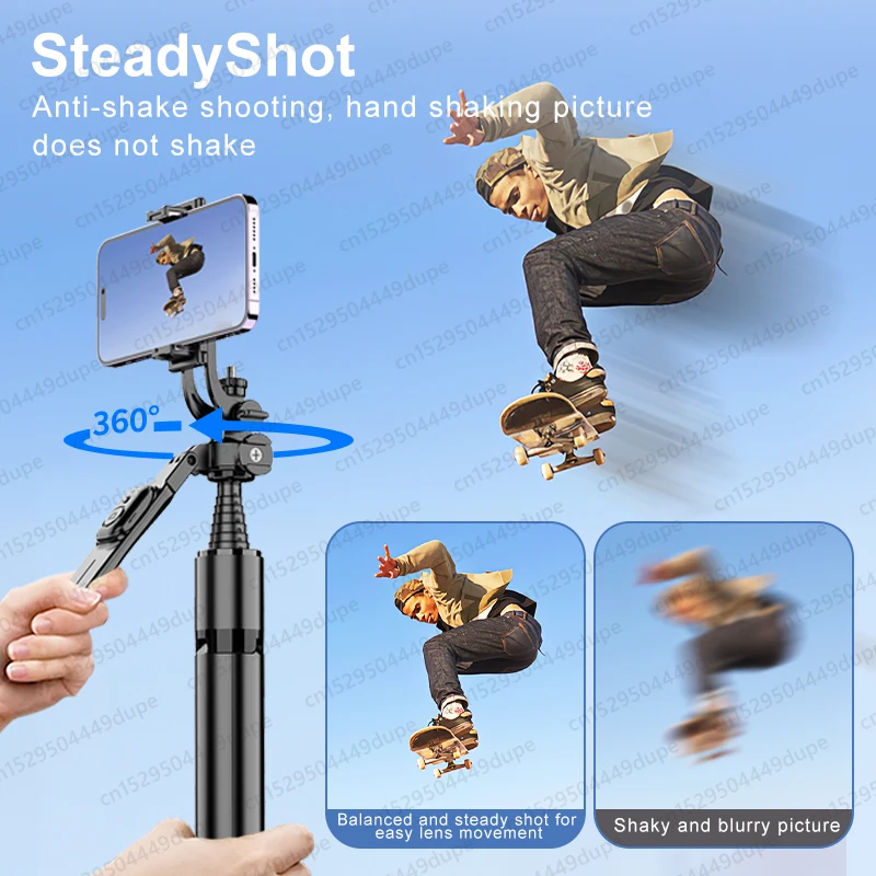 Tripod for Camera, Professional Selfie Stick for Smartphone, Wireless Bluetooth 360&deg; Rotation Selfie Stick, Portable Tripod