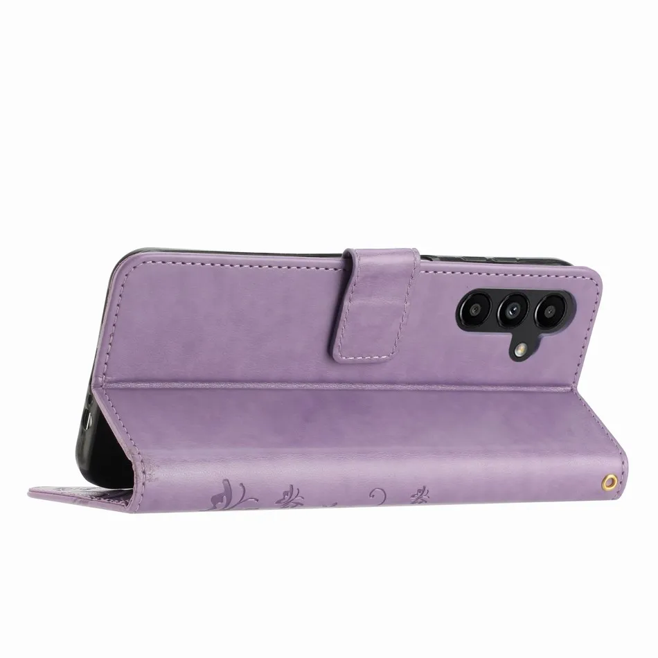 Elegant Leather Women's Wallet Case - Solid Color Design