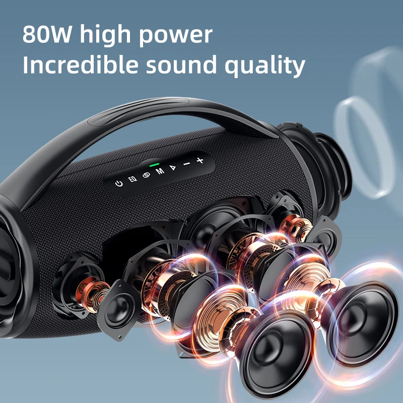 ZEALOT S97 80W Bluetooth Speaker Portable Speaker with Bluetooth 5.2, Portable Handle, 18-Hour Playtime, for Party, Camping 2