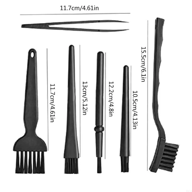 WXTA Plastic Handle Anti Static Brushes Portable Cleaning Brushes ESD PCB Computer Keyboard Cleaning Brush (Set of 6/8) 6