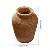 L9NB Rattan Woven Flower Vase Home Desktop Decor Rattan Material Home Garden Supplies 6